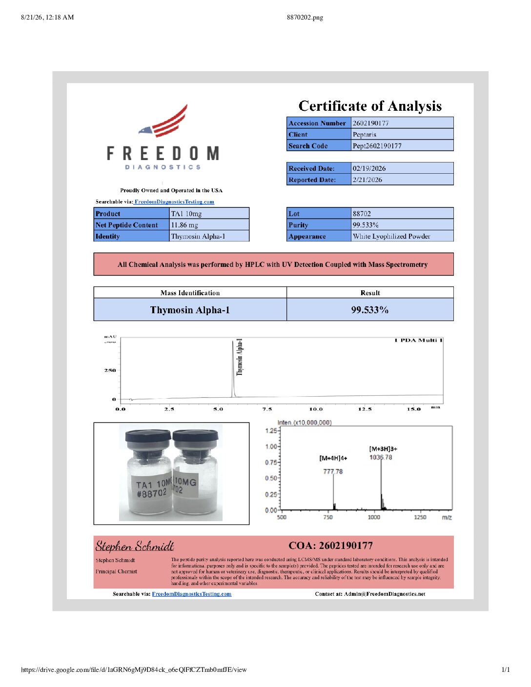 Thymosin Alpha-1 - Image 3